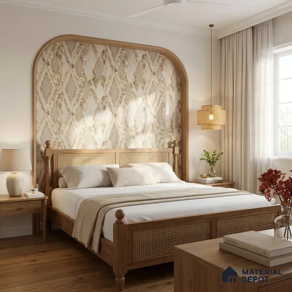 WK100-49 | 10 Meter x 21 Inches Geometric Look Wallpaper - 57.41 Sq. Ft. | Minimum 15% wastage during installation