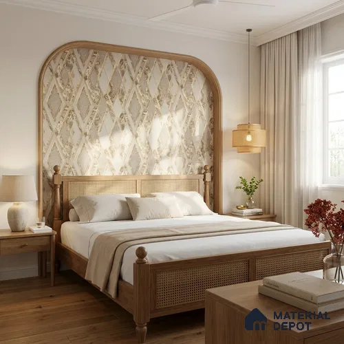 WK100-49 | 10 Meter x 21 Inches Geometric Look Wallpaper - 57.41 Sq. Ft. | Minimum 15% wastage during installation