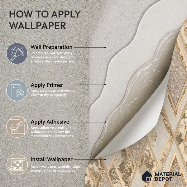 WK100-49 | 10 Meter x 21 Inches Geometric Look Wallpaper - 57.41 Sq. Ft. | Minimum 15% wastage during installation