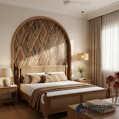 WK100-50 | 10 Meter x 21 Inches Geometric Look Wallpaper - 57.41 Sq. Ft. | Minimum 15% wastage during installation
