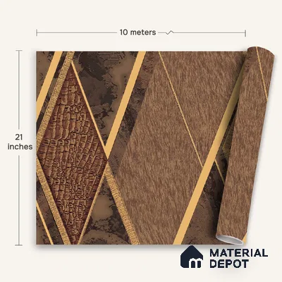 WK100-50 | 10 Meter x 21 Inches Geometric Look Wallpaper - 57.41 Sq. Ft. | Minimum 15% wastage during installation