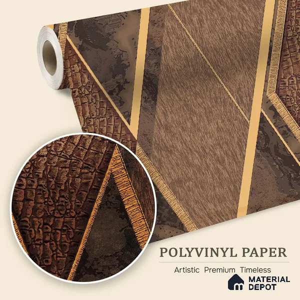 WK100-50 | 10 Meter x 21 Inches Geometric Look Wallpaper - 57.41 Sq. Ft. | Minimum 15% wastage during installation