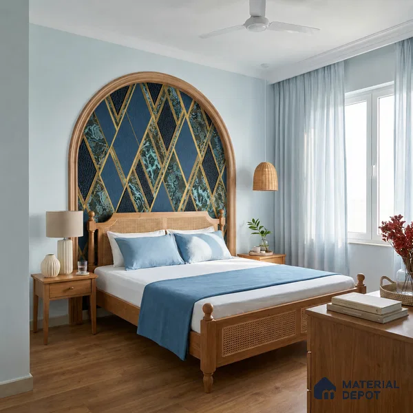 WK100-47 | 10 Meter x 21 Inches Geometric Look Wallpaper - 57.41 Sq. Ft. | Minimum 15% wastage during installation