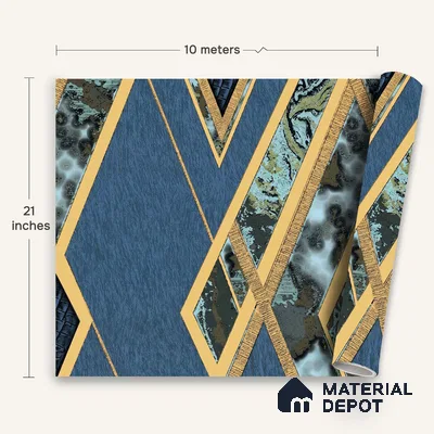 WK100-47 | 10 Meter x 21 Inches Geometric Look Wallpaper - 57.41 Sq. Ft. | Minimum 15% wastage during installation