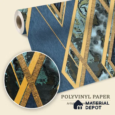 WK100-47 | 10 Meter x 21 Inches Geometric Look Wallpaper - 57.41 Sq. Ft. | Minimum 15% wastage during installation