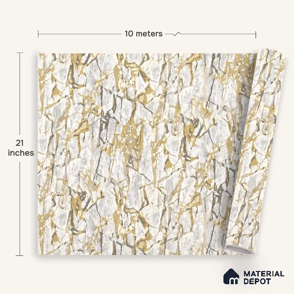 WK100-51 | 10 Meter x 21 Inches Patterned Look Wallpaper - 57.41 Sq. Ft. | Minimum 15% wastage during installation