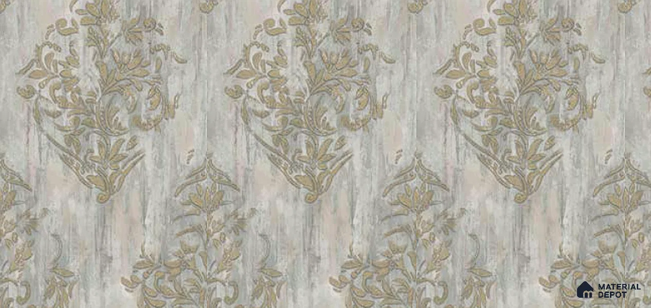 PAR906 | 10 Meter x 21 Inches Damask Look Wallpaper - 57.41 Sq. Ft. | Minimum 15% wastage during installation