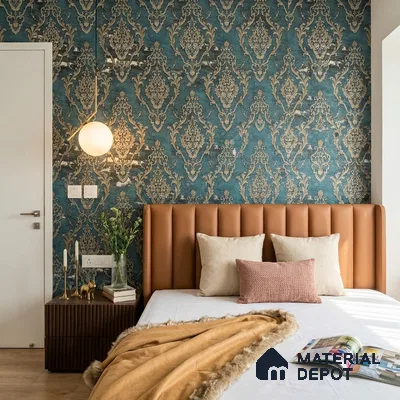 88001 | 5 Meter x 42 Inches Damask Look Wallpaper - 57.41 Sq. Ft. | Minimum 15% wastage during installation