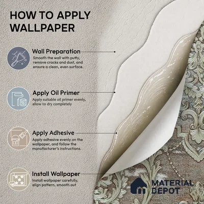 88004 | 5 Meter x 42 Inches Damask Look Wallpaper - 57.41 Sq. Ft. | Minimum 15% wastage during installation