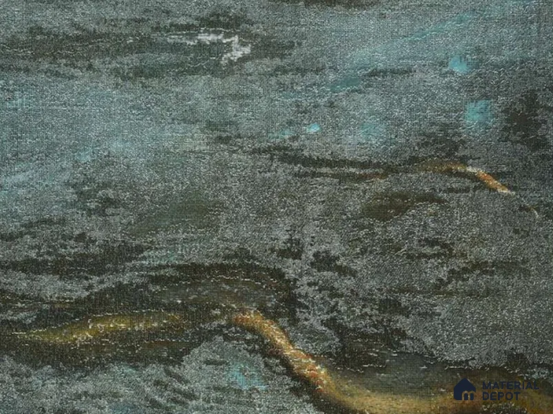 88101 | Teal Streak Stone Textured Wallpaper - 5 Meter x 42 Inches, 57.41 Sq. Ft. (Min. 15% Wastage)
