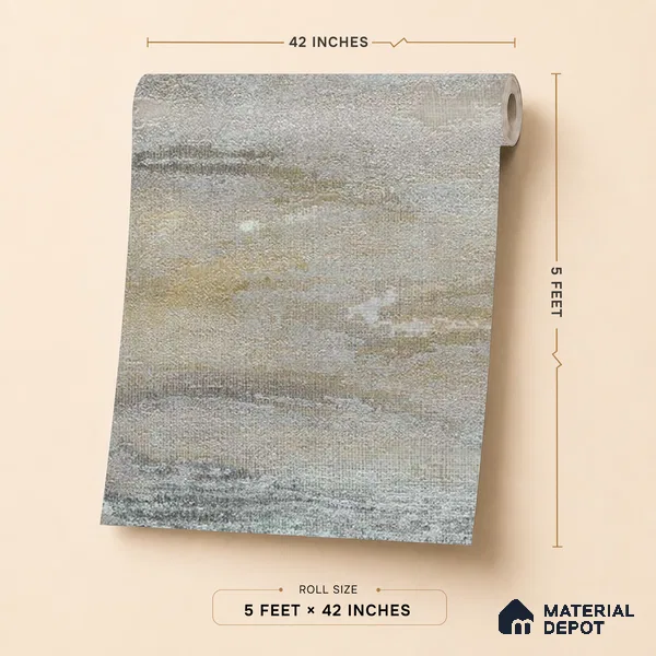 88104 | 5 Meter x 42 Inches Texture Look Wallpaper - 57.41 Sq. Ft. | Minimum 15% wastage during installation