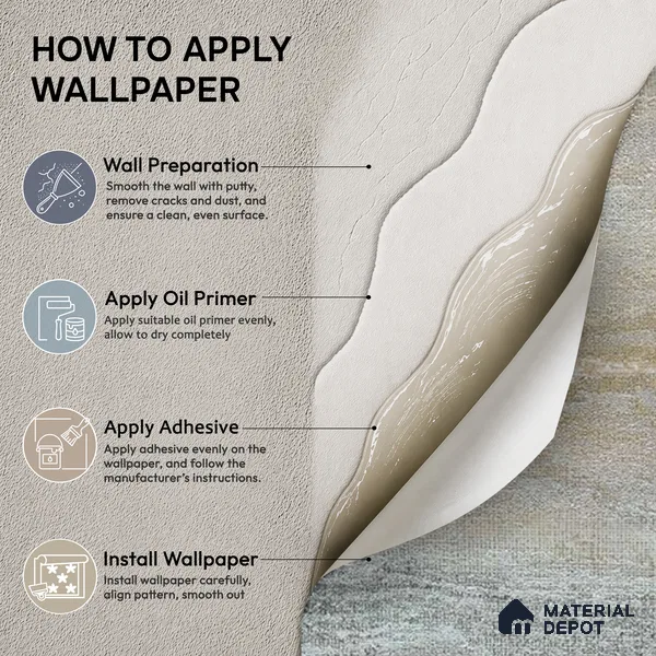 88104 | 5 Meter x 42 Inches Texture Look Wallpaper - 57.41 Sq. Ft. | Minimum 15% wastage during installation