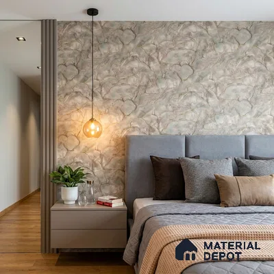 88202 | 5 Meter x 42 Inches Marble Look Wallpaper - 57.41 Sq. Ft. | Minimum 10% wastage during installation
