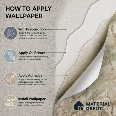 88202 | 5 Meter x 42 Inches Marble Look Wallpaper - 57.41 Sq. Ft. | Minimum 10% wastage during installation