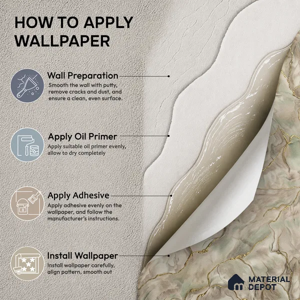 88202 | 5 Meter x 42 Inches Marble Look Wallpaper - 57.41 Sq. Ft. | Minimum 10% wastage during installation