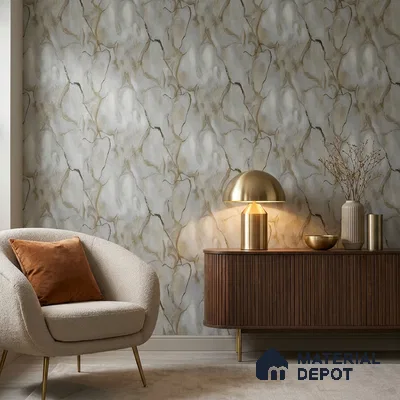88205 | 5 Meter x 42 Inches Marble Look Wallpaper - 57.41 Sq. Ft. | Minimum 10% wastage during installation
