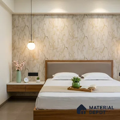 88205 | 5 Meter x 42 Inches Marble Look Wallpaper - 57.41 Sq. Ft. | Minimum 10% wastage during installation