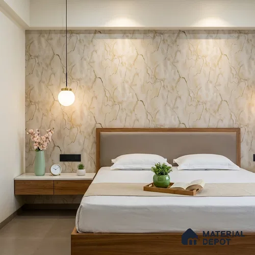 88205 | 5 Meter x 42 Inches Marble Look Wallpaper - 57.41 Sq. Ft. | Minimum 10% wastage during installation