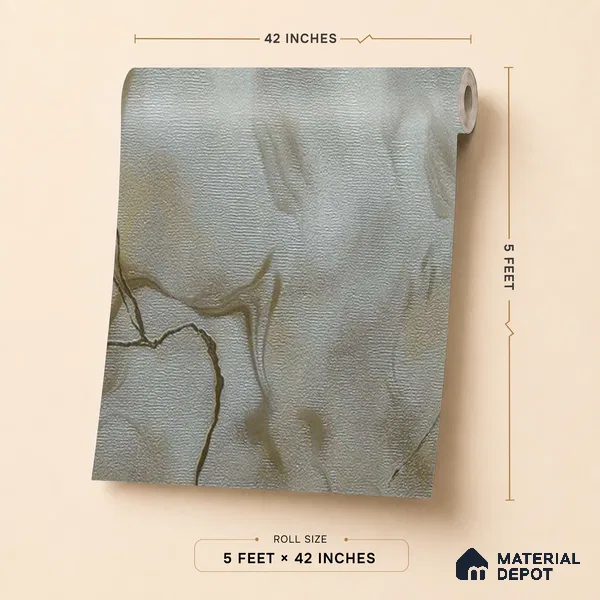 88205 | 5 Meter x 42 Inches Marble Look Wallpaper - 57.41 Sq. Ft. | Minimum 10% wastage during installation