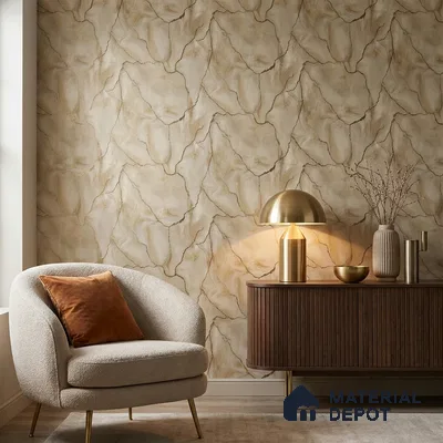 88204 | 5 Meter x 42 Inches Marble Look Wallpaper - 57.41 Sq. Ft. | Minimum 10% wastage during installation
