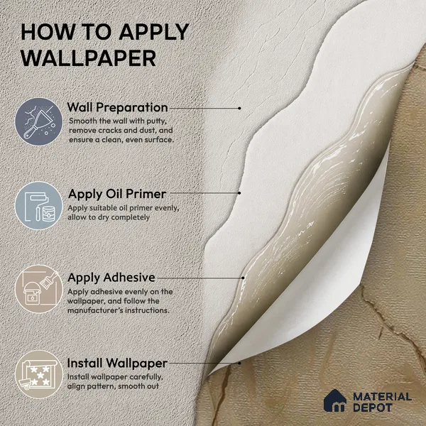 88204 | 5 Meter x 42 Inches Marble Look Wallpaper - 57.41 Sq. Ft. | Minimum 10% wastage during installation