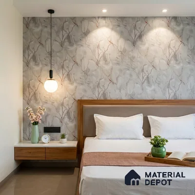 88203 | 5 Meter x 42 Inches Marble Look Wallpaper - 57.41 Sq. Ft. | Minimum 10% wastage during installation