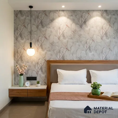88203 | 5 Meter x 42 Inches Marble Look Wallpaper - 57.41 Sq. Ft. | Minimum 10% wastage during installation