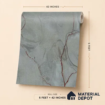 88203 | 5 Meter x 42 Inches Marble Look Wallpaper - 57.41 Sq. Ft. | Minimum 10% wastage during installation