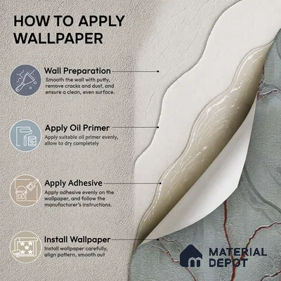 88203 | 5 Meter x 42 Inches Marble Look Wallpaper - 57.41 Sq. Ft. | Minimum 10% wastage during installation