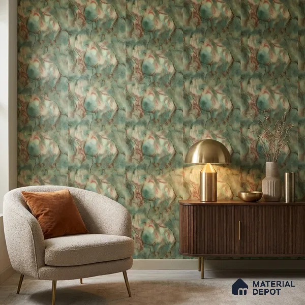 88206 | 5 Meter x 42 Inches Marble Look Wallpaper - 57.41 Sq. Ft. | Minimum 10% wastage during installation