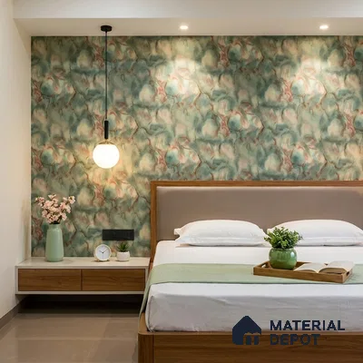 88206 | 5 Meter x 42 Inches Marble Look Wallpaper - 57.41 Sq. Ft. | Minimum 10% wastage during installation