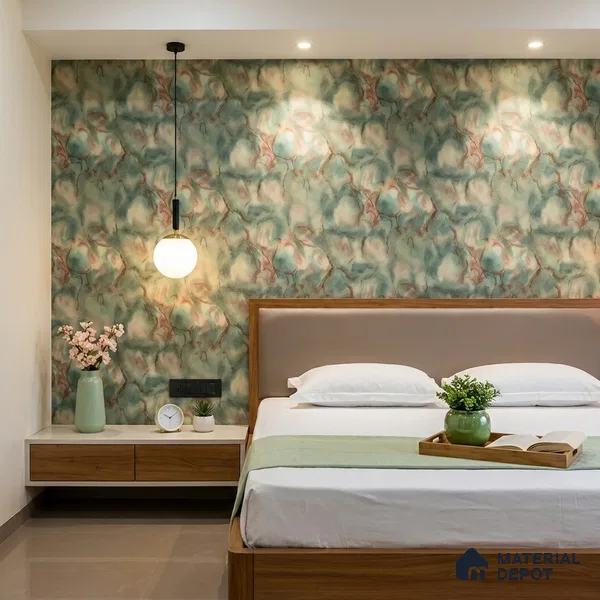 88206 | 5 Meter x 42 Inches Marble Look Wallpaper - 57.41 Sq. Ft. | Minimum 10% wastage during installation