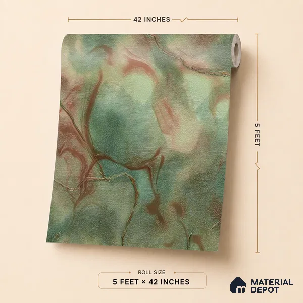 88206 | 5 Meter x 42 Inches Marble Look Wallpaper - 57.41 Sq. Ft. | Minimum 10% wastage during installation