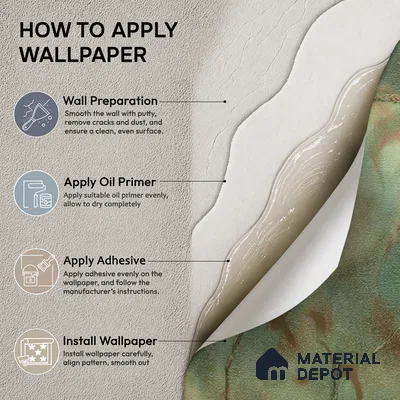 88206 | 5 Meter x 42 Inches Marble Look Wallpaper - 57.41 Sq. Ft. | Minimum 10% wastage during installation