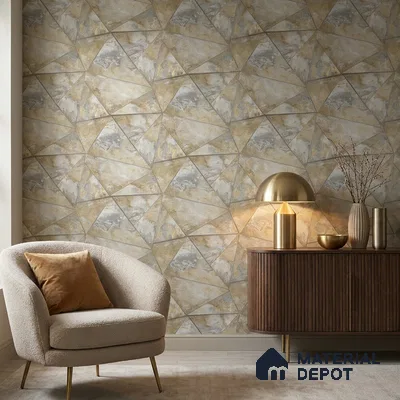 88305 | 5 Meter x 42 Inches Geometric Look Wallpaper - 57.41 Sq. Ft. | Minimum 15% wastage during installation