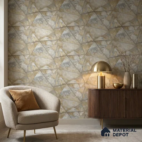 88305 | 5 Meter x 42 Inches Geometric Look Wallpaper - 57.41 Sq. Ft. | Minimum 15% wastage during installation