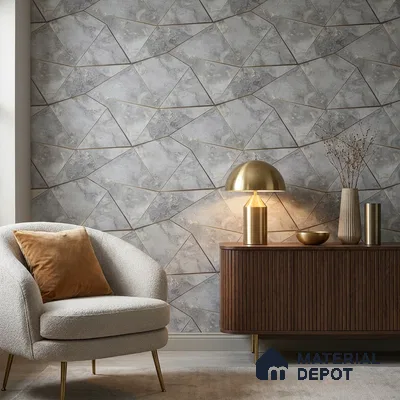 88304 | 5 Meter x 42 Inches Geometric Look Wallpaper - 57.41 Sq. Ft. | Minimum 15% wastage during installation