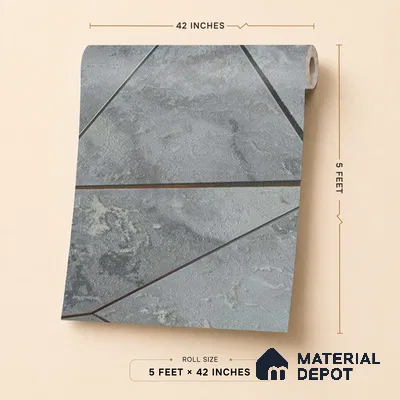 88304 | 5 Meter x 42 Inches Geometric Look Wallpaper - 57.41 Sq. Ft. | Minimum 15% wastage during installation
