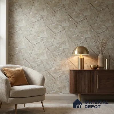 88303 | 5 Meter x 42 Inches Geometric Look Wallpaper - 57.41 Sq. Ft. | Minimum 15% wastage during installation