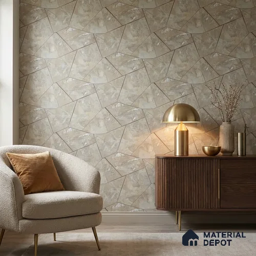 88303 | 5 Meter x 42 Inches Geometric Look Wallpaper - 57.41 Sq. Ft. | Minimum 15% wastage during installation