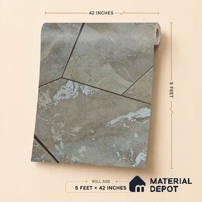 88303 | 5 Meter x 42 Inches Geometric Look Wallpaper - 57.41 Sq. Ft. | Minimum 15% wastage during installation