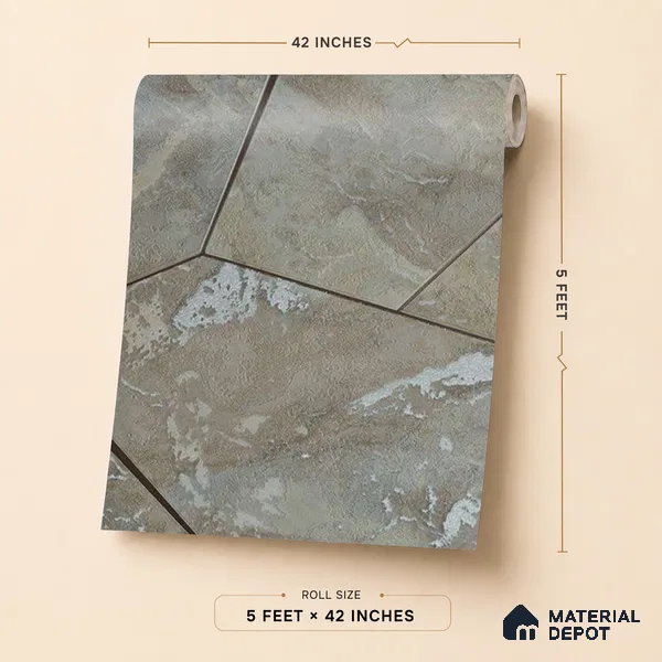 88303 | 5 Meter x 42 Inches Geometric Look Wallpaper - 57.41 Sq. Ft. | Minimum 15% wastage during installation