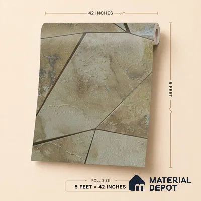 88302 | 5 Meter x 42 Inches Geometric Look Wallpaper - 57.41 Sq. Ft. | Minimum 15% wastage during installation