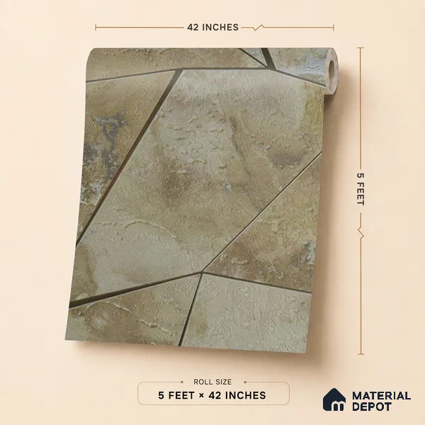 88302 | 5 Meter x 42 Inches Geometric Look Wallpaper - 57.41 Sq. Ft. | Minimum 15% wastage during installation
