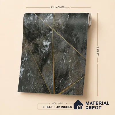 88301 | 5 Meter x 42 Inches Geometric Look Wallpaper - 57.41 Sq. Ft. | Minimum 15% wastage during installation