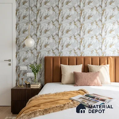 88401 | 5 Meter x 42 Inches Marble Look Wallpaper - 57.41 Sq. Ft. | Minimum 10% wastage during installation