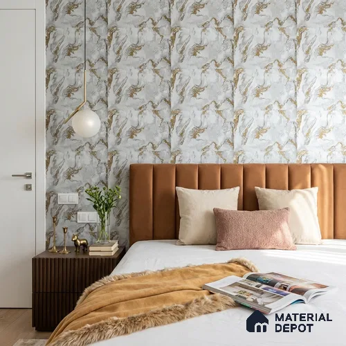 88401 | 5 Meter x 42 Inches Marble Look Wallpaper - 57.41 Sq. Ft. | Minimum 10% wastage during installation