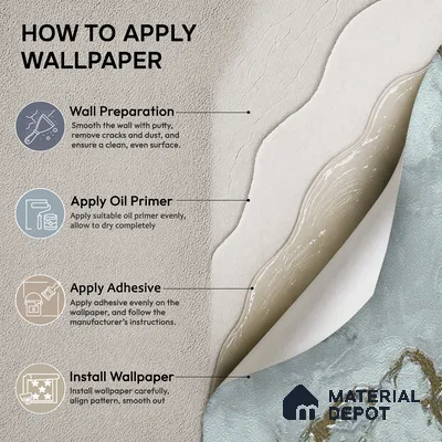 88401 | 5 Meter x 42 Inches Marble Look Wallpaper - 57.41 Sq. Ft. | Minimum 10% wastage during installation