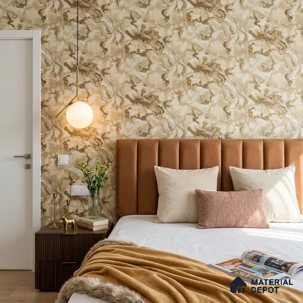 88404 | 5 Meter x 42 Inches Marble Look Wallpaper - 57.41 Sq. Ft. | Minimum 10% wastage during installation