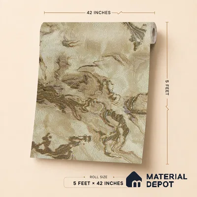 88404 | 5 Meter x 42 Inches Marble Look Wallpaper - 57.41 Sq. Ft. | Minimum 10% wastage during installation